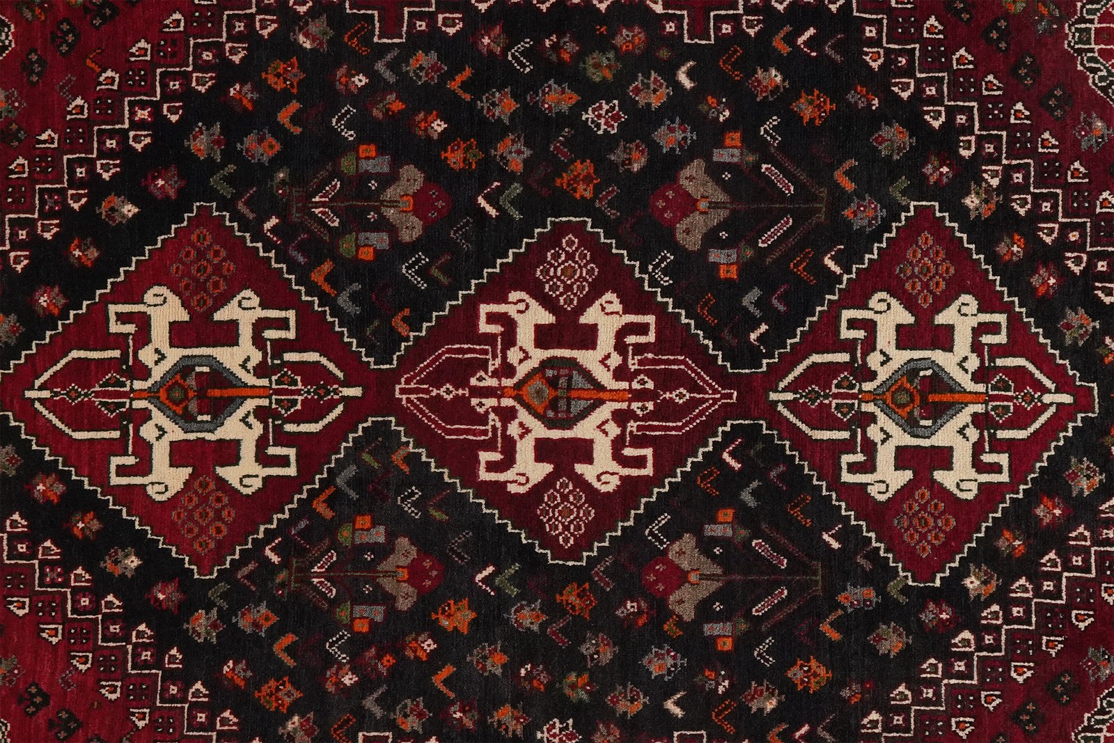 Gashgai — Hand-knotted, 112x159 cm, Blue, 100% Virgin Wool | View 4