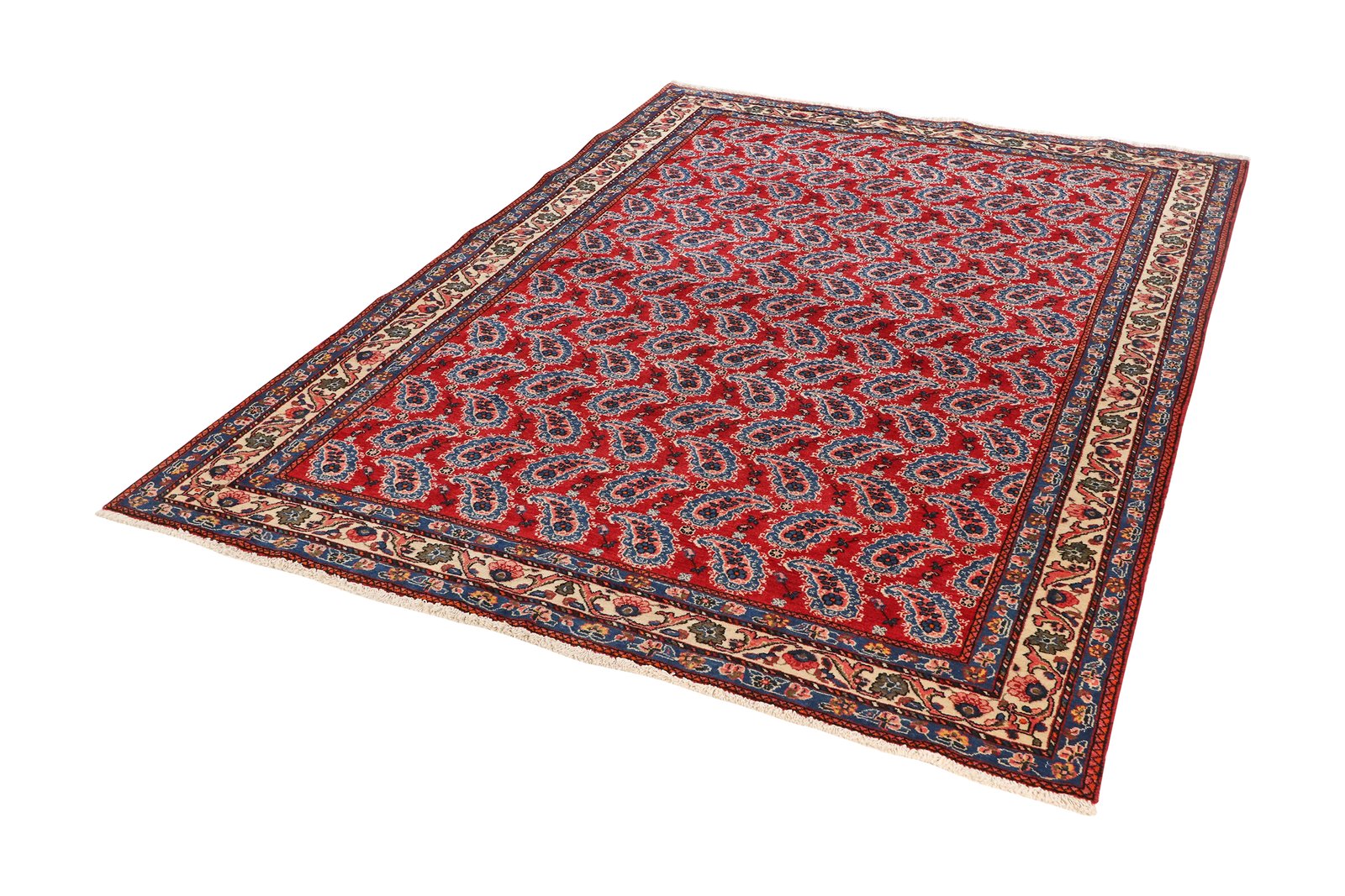 Abadeh — Hand-knotted, 156x211 cm, Red, 100% Virgin Wool | View 5
