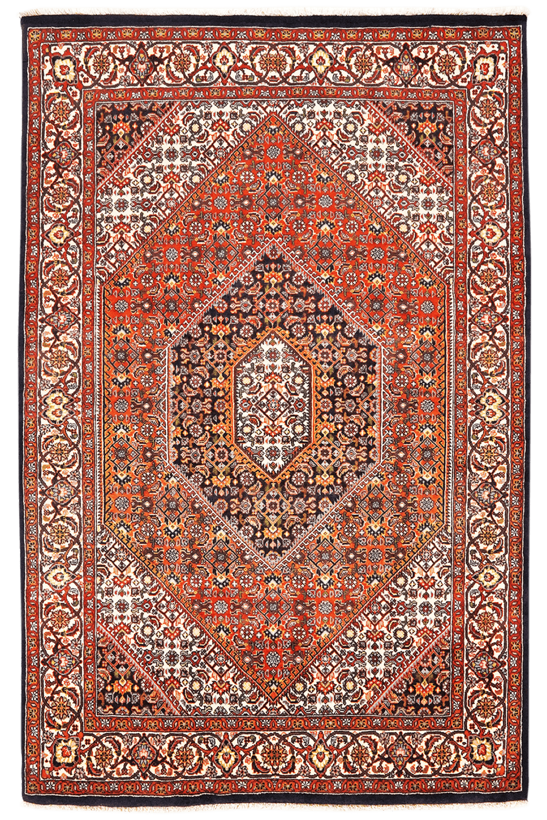 Bidjar Zandjan — Hand-knotted, 106x167 cm, Red, 100% Virgin Wool | Main view