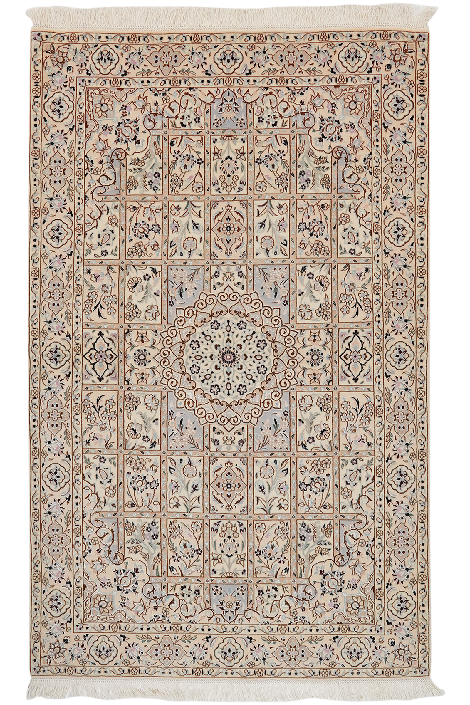 Nain 6La — Handgefertigt, 160x98 cm, Beige, 100% Virgin Wool | Main view