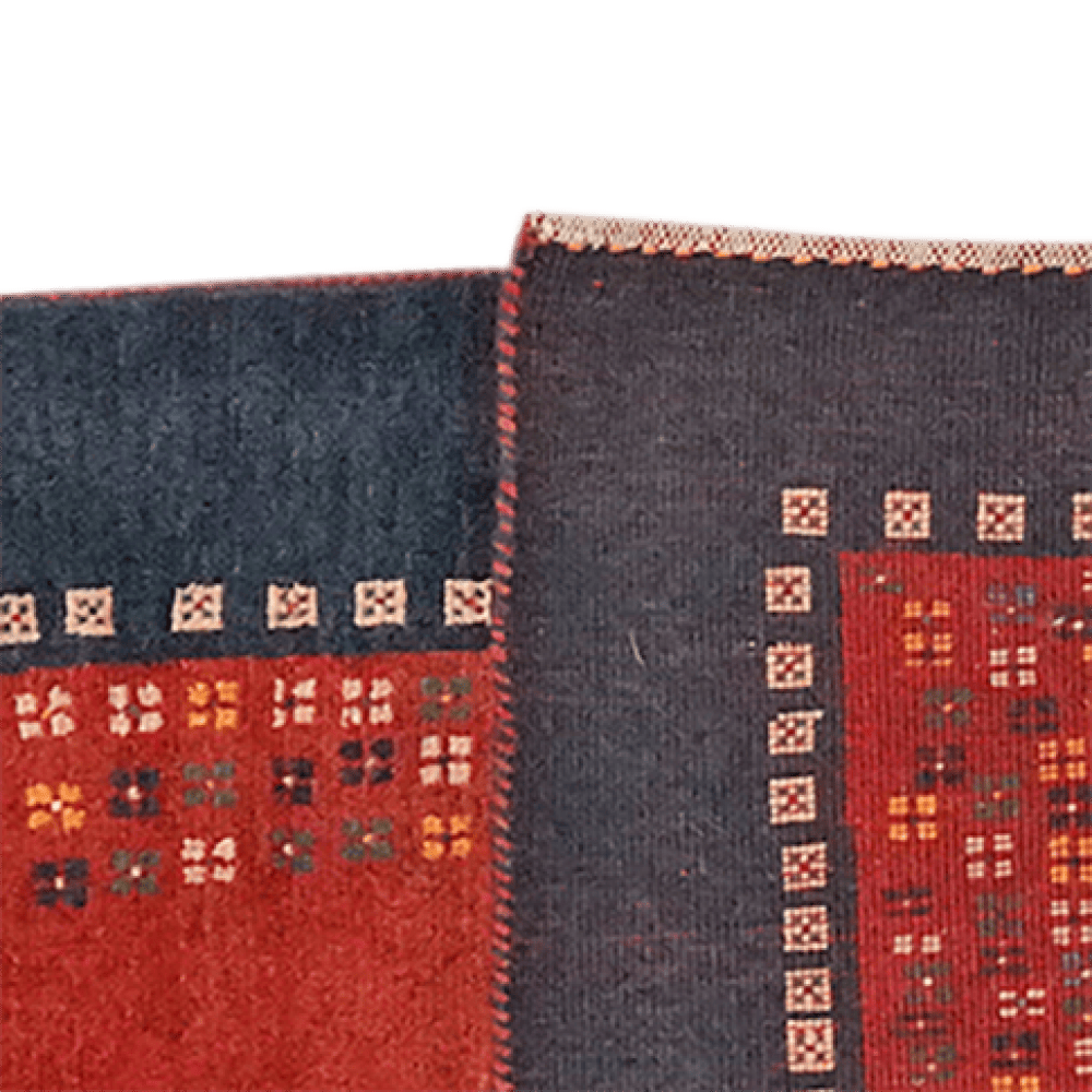 Rizbaf — Hand-knotted, 105x151 cm, Red, 100% Virgin Wool | View 6