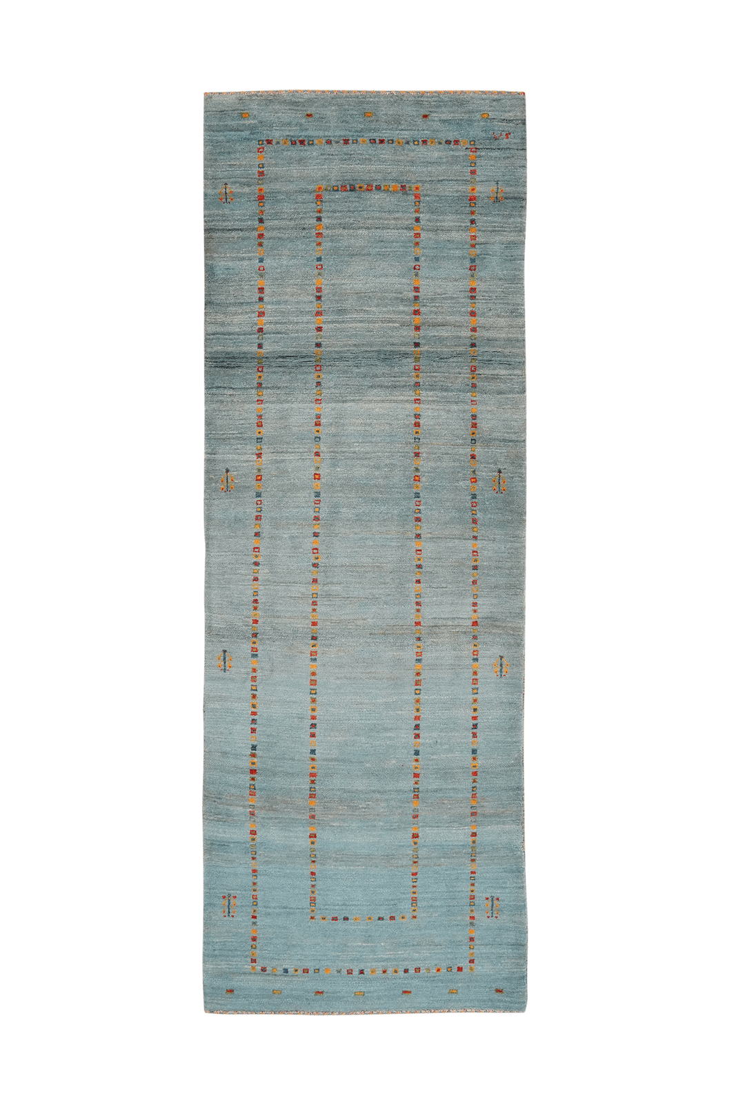Rizbaf — Hand-knotted, 81x237 cm, Blue, 100% Virgin Wool | Main view