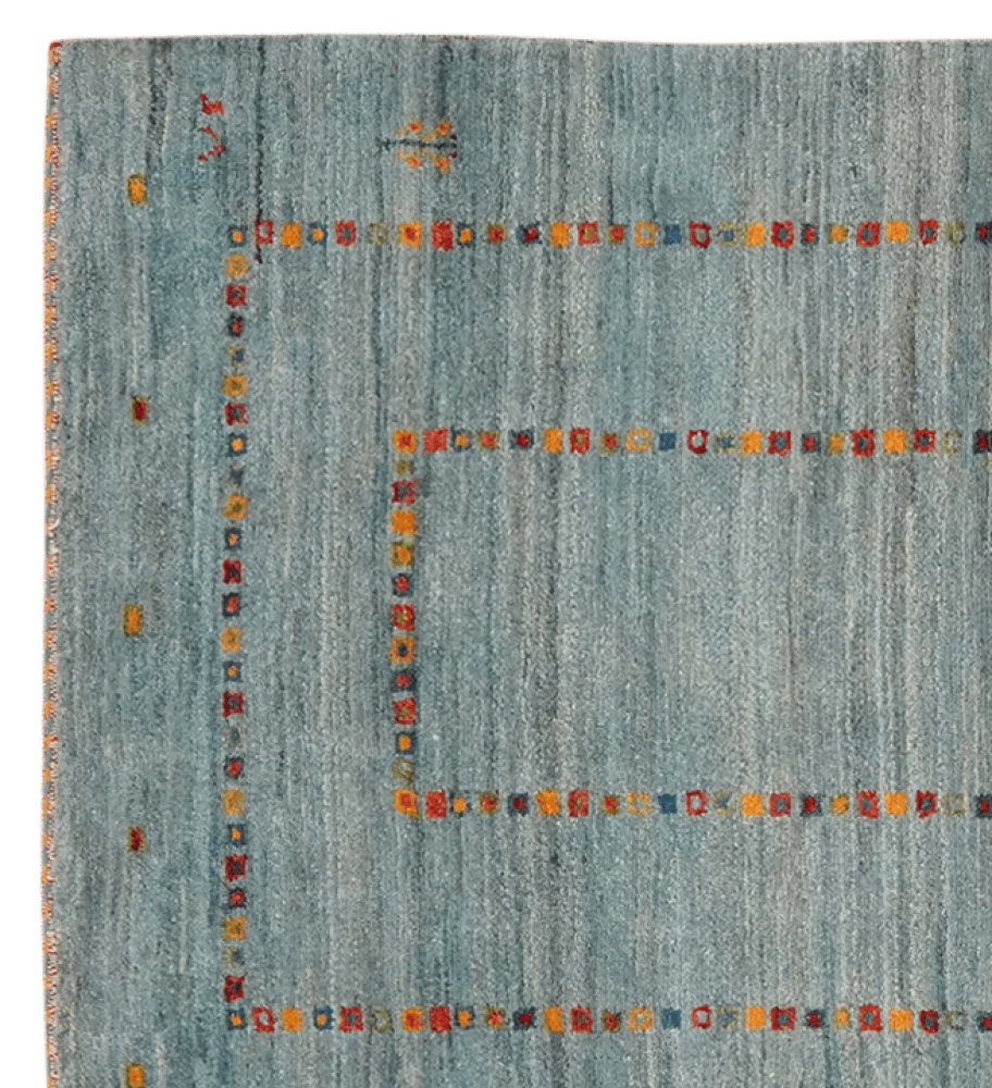Rizbaf — Hand-knotted, 81x237 cm, Blue, 100% Virgin Wool | View 3