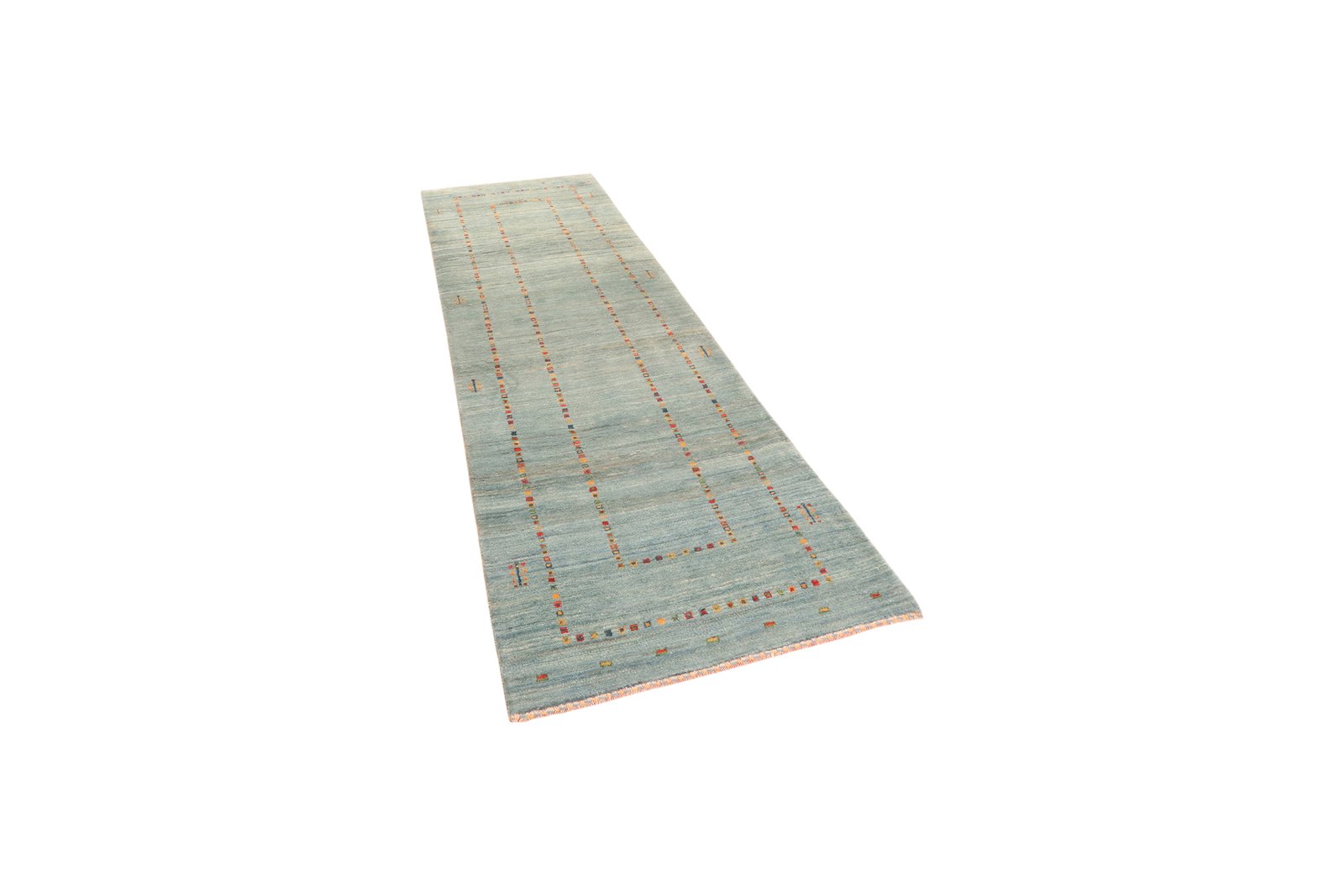 Rizbaf — Hand-knotted, 81x237 cm, Blue, 100% Virgin Wool | View 5