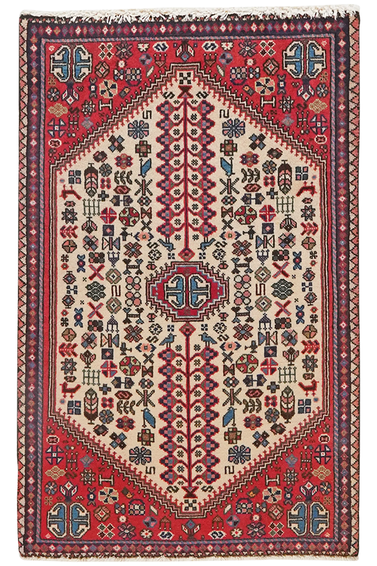 Abadeh — Handgefertigt, 99x61 cm, Blau, 100% Virgin Wool | Main view