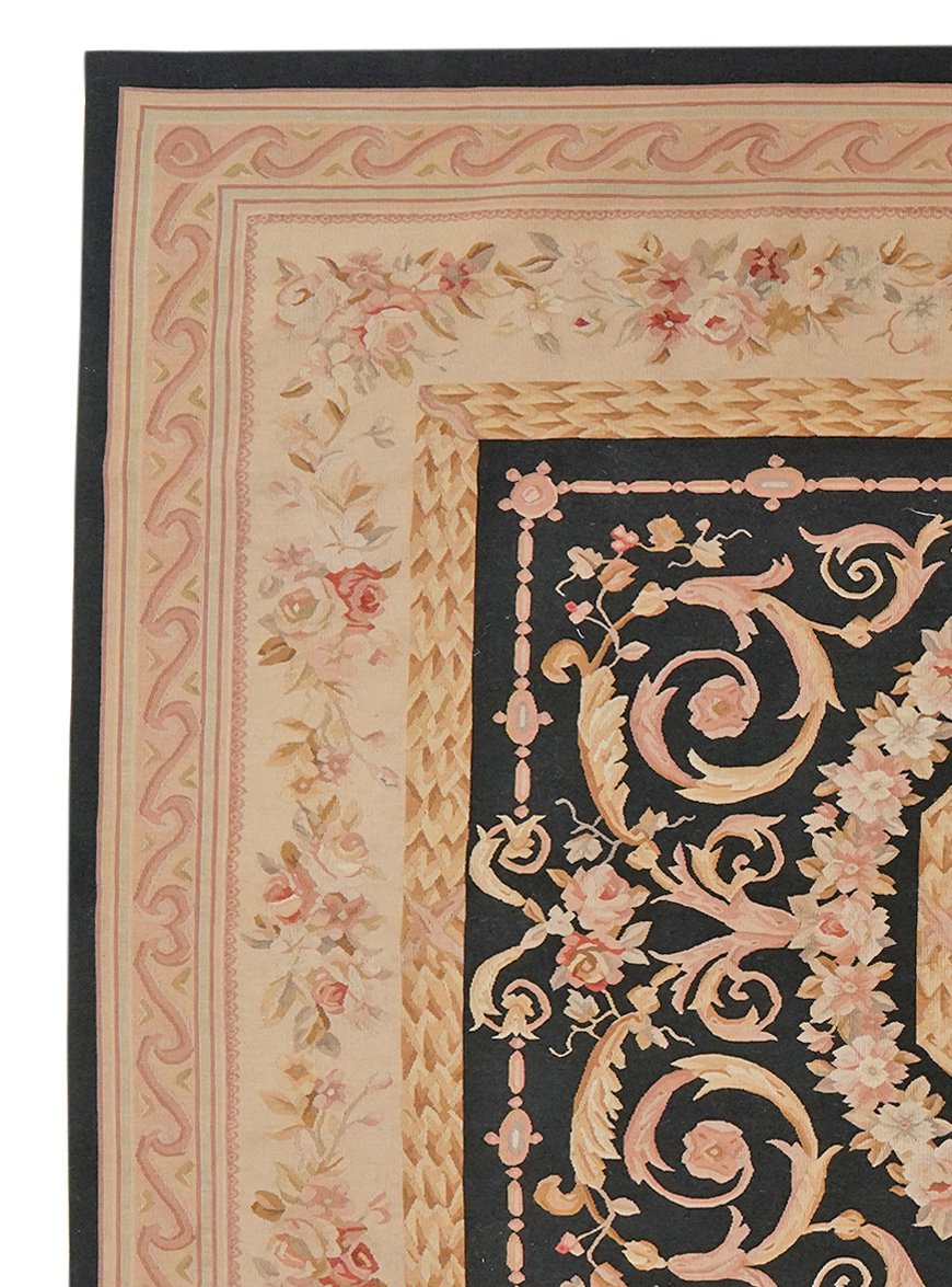 Aubusson — Hand-knotted, 236x311 cm, Black, 100% Virgin Wool | View 3