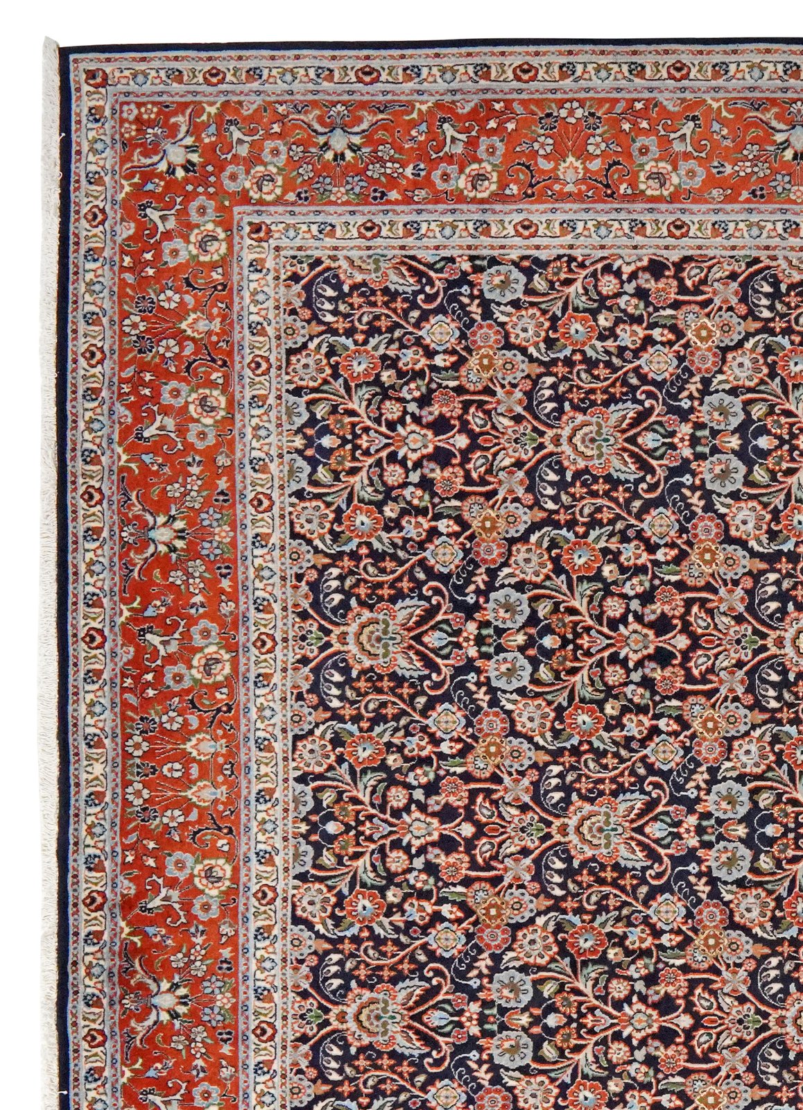 Moud — Hand-knotted, 223x275 cm, Blue, 100% Virgin Wool | View 3