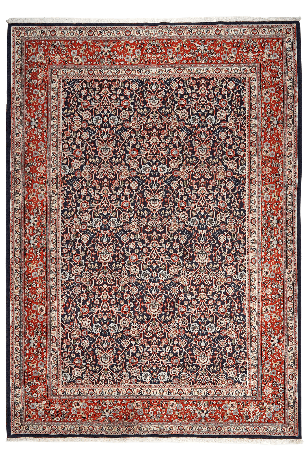 Moud — Hand-knotted, 206x289 cm, Blue, 100% Virgin Wool | Main view