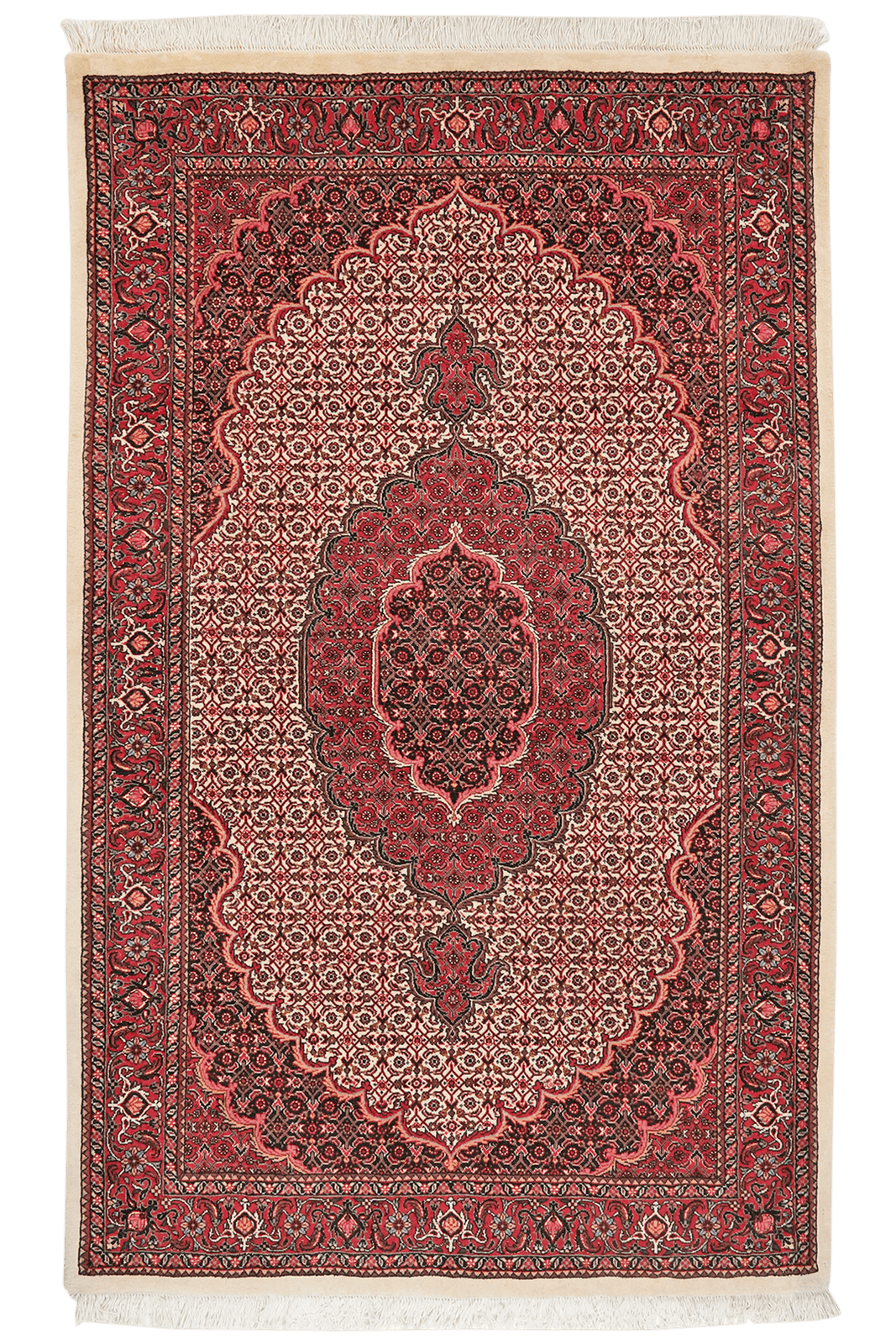 Bidjar Bookan — Hand-knotted, 113x183 cm, Beige, 95% Schurwolle, 5% Seide | Main view