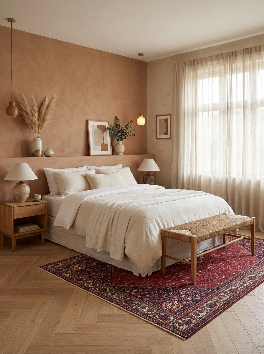 Abadeh — Handgefertigt, 302x209 cm, Beige, 100% Virgin Wool | Detail view