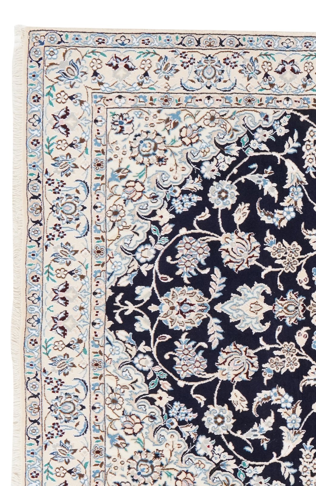 Nain 9La — Hand-knotted, 147x211 cm, Blue, 100% Virgin Wool | View 3