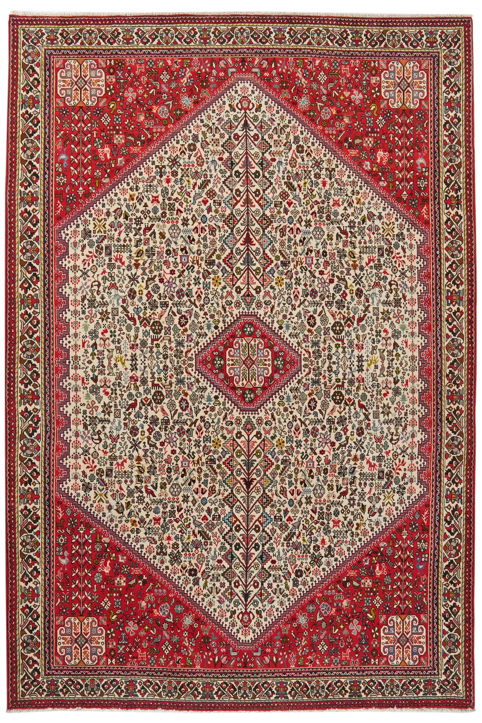 Abadeh — Handgefertigt, 305x206 cm, Beige, 100% Virgin Wool | Main view