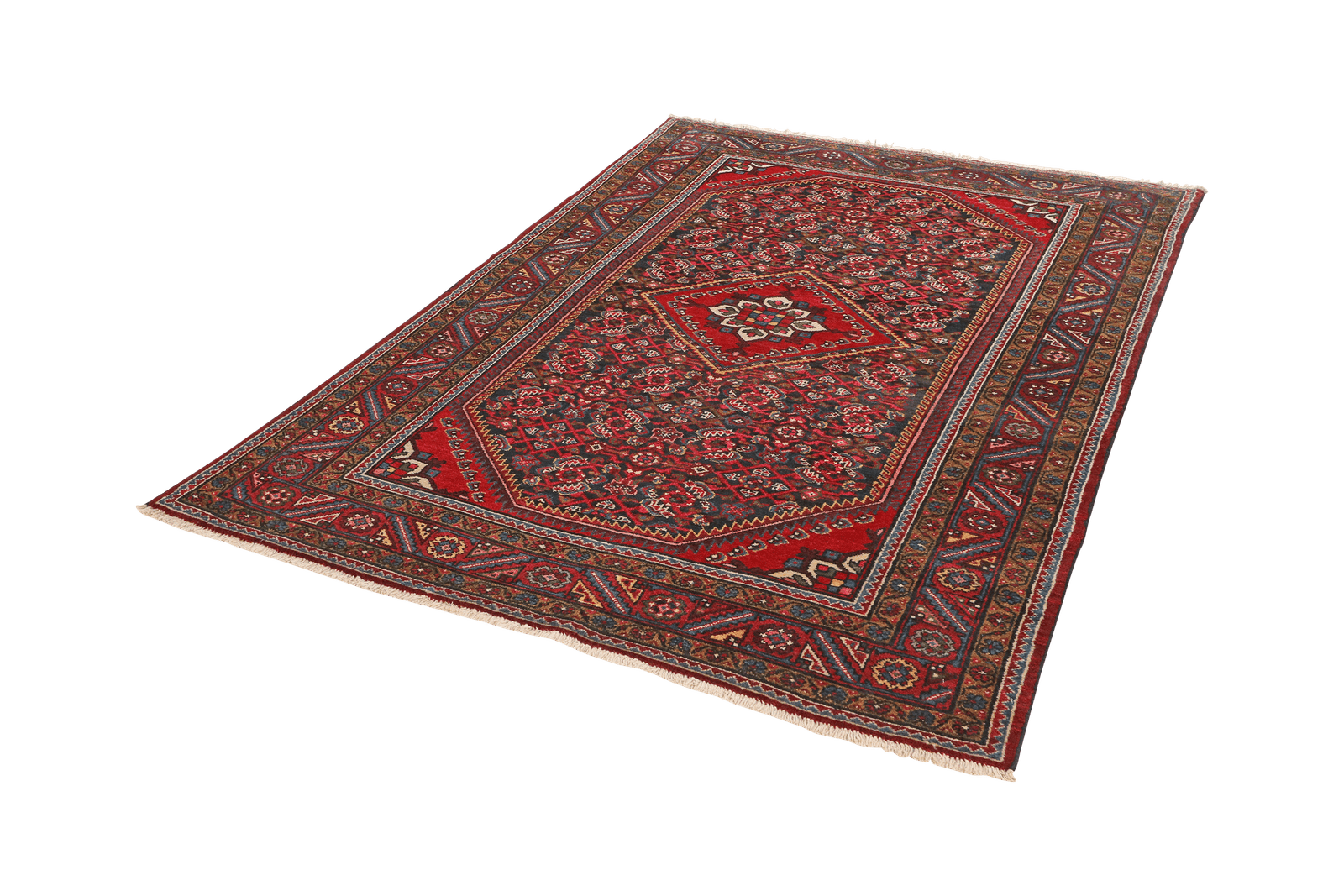 Koutabad — Hand-knotted, 140x202 cm, Blue, 100% Virgin Wool | View 5