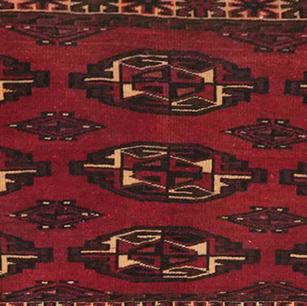Tekke — Hand-knotted, 65x112 cm, Red, 100% Virgin Wool | View 4