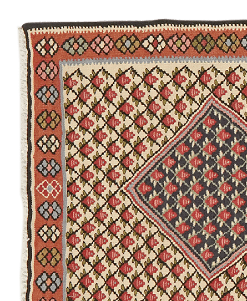 Kelim Senneh — Handmade, 73x200 cm, Beige, 100% Virgin Wool | View 3