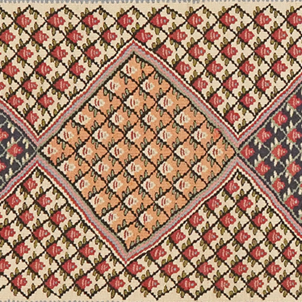 Kelim Senneh — Handmade, 73x200 cm, Beige, 100% Virgin Wool | View 4