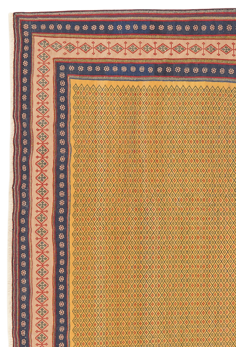 Sumak Afshar — Handmade, 219x265 cm, Yellow, 100% Virgin Wool | View 3