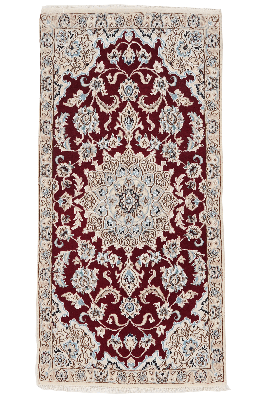 Nain 9La — Hand-knotted, 70x142 cm, Red, 100% Virgin Wool | Main view