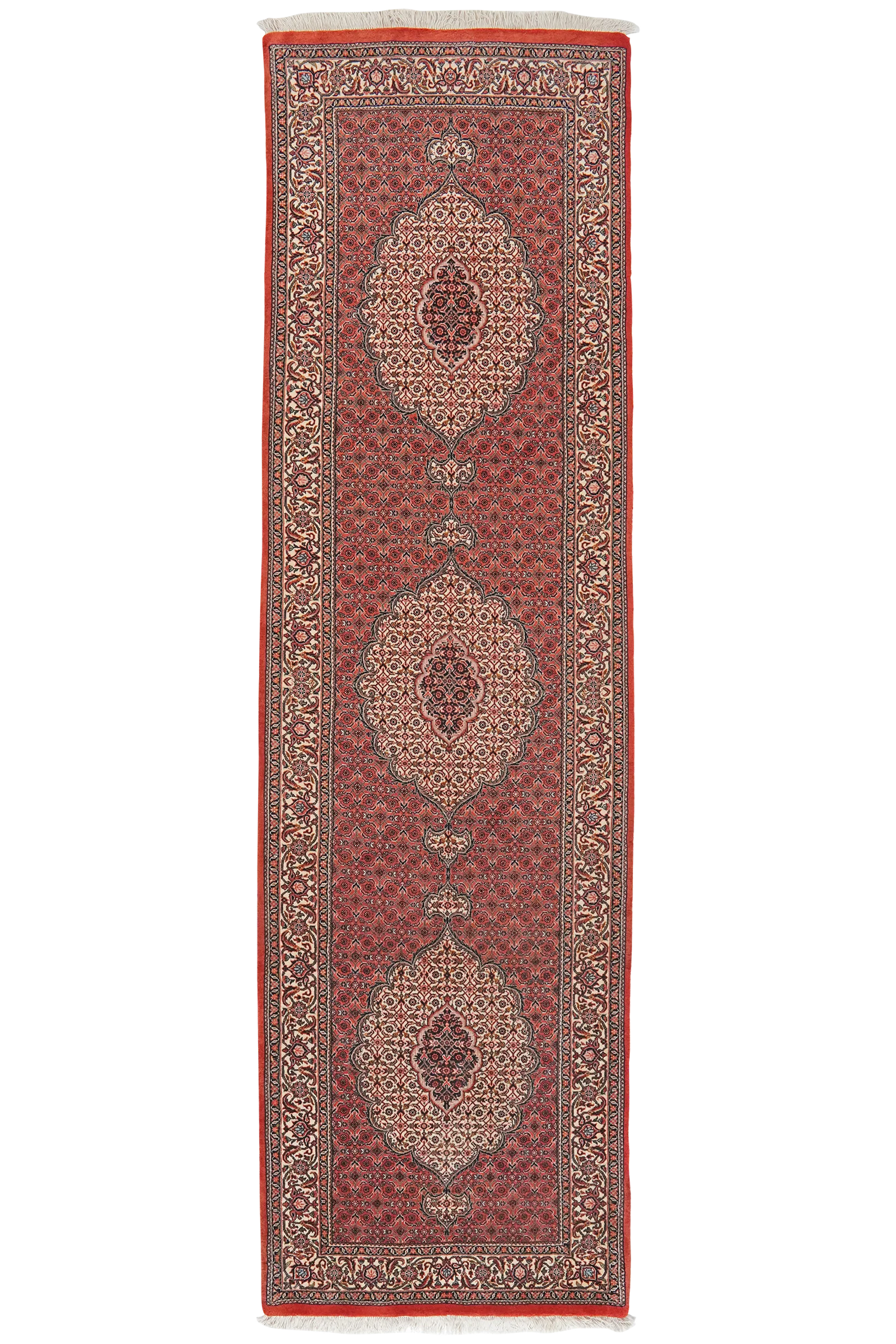 Bidjar Bookan — Handgefertigt, 302x87 cm, Beige, 100% Virgin Wool | Main view