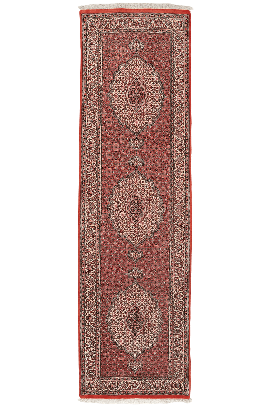 Bidjar Bookan — Hand-knotted, 87x302 cm, Red, 100% Virgin Wool | Main view