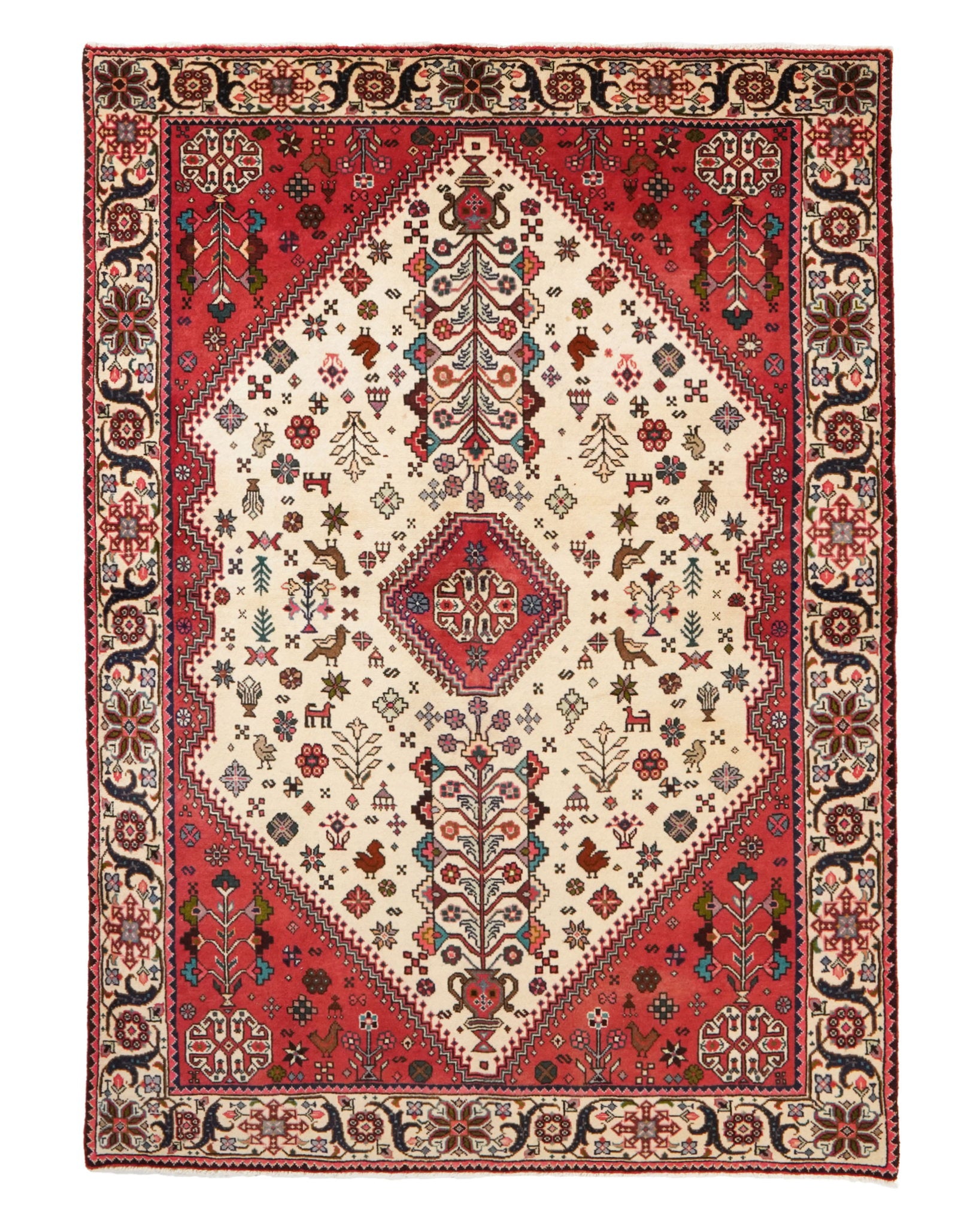 Abadeh — Handgefertigt, 215x149 cm, Beige, 100% Virgin Wool | Main view