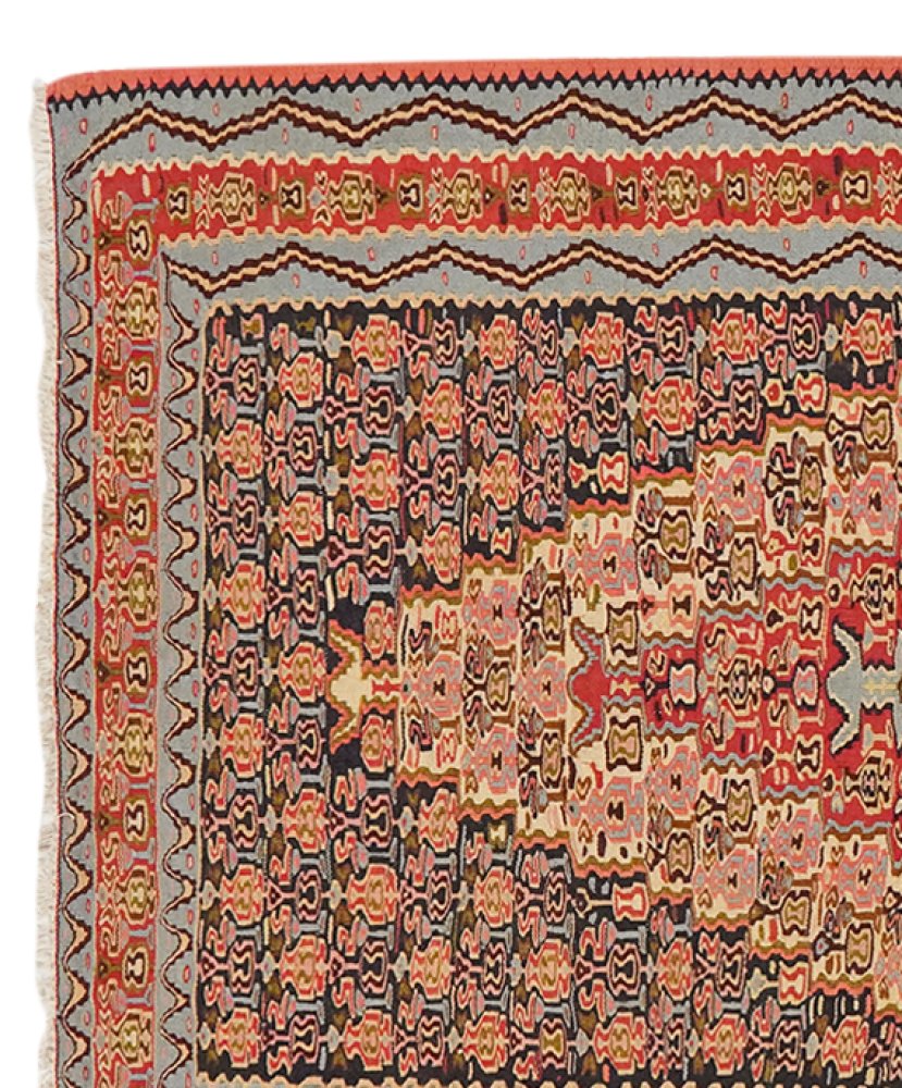 Kelim Senneh — Handmade, 113x202 cm, Multicolor, 100% Virgin Wool | View 3