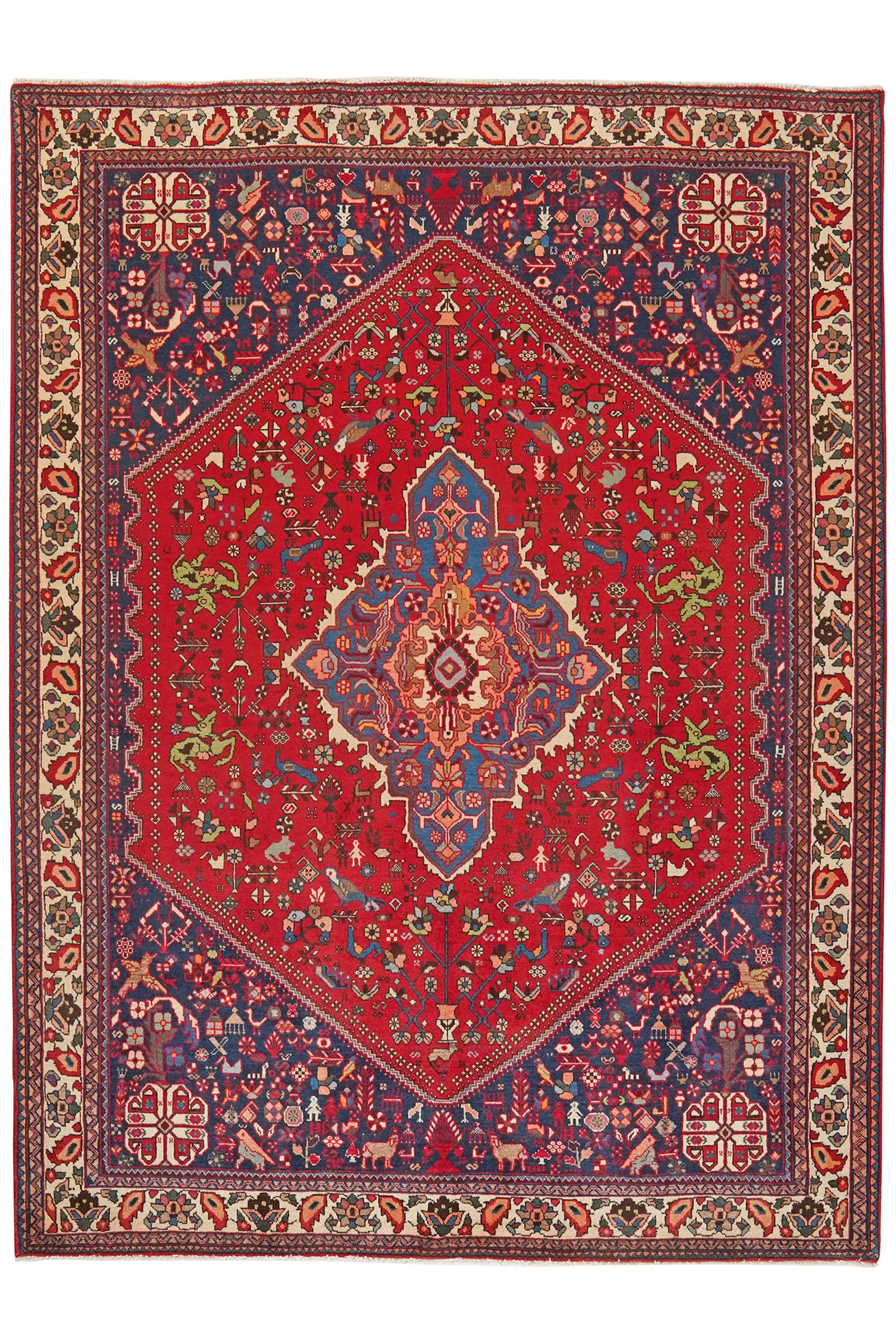 Abadeh — Handgefertigt, 210x157 cm, Beige, 100% Virgin Wool | Main view