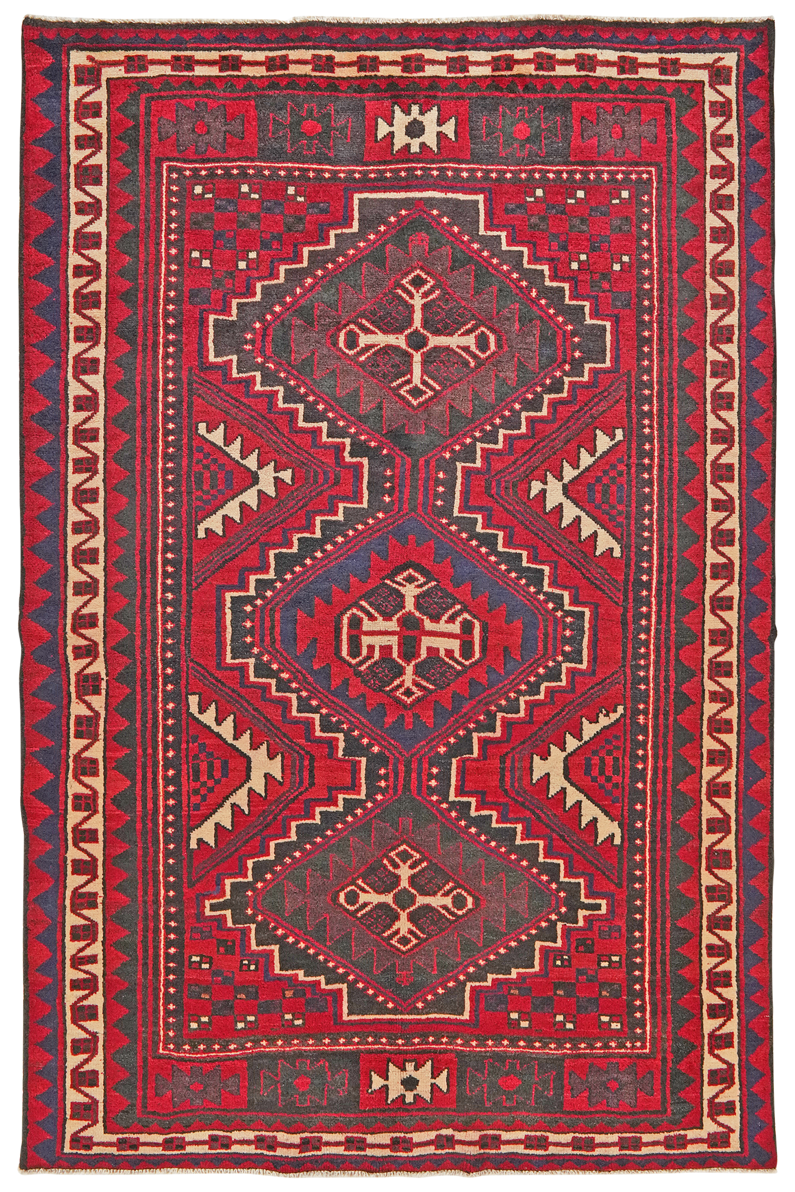 Lori — Handgefertigt, 259x169 cm, Beige, 100% Virgin Wool | Main view