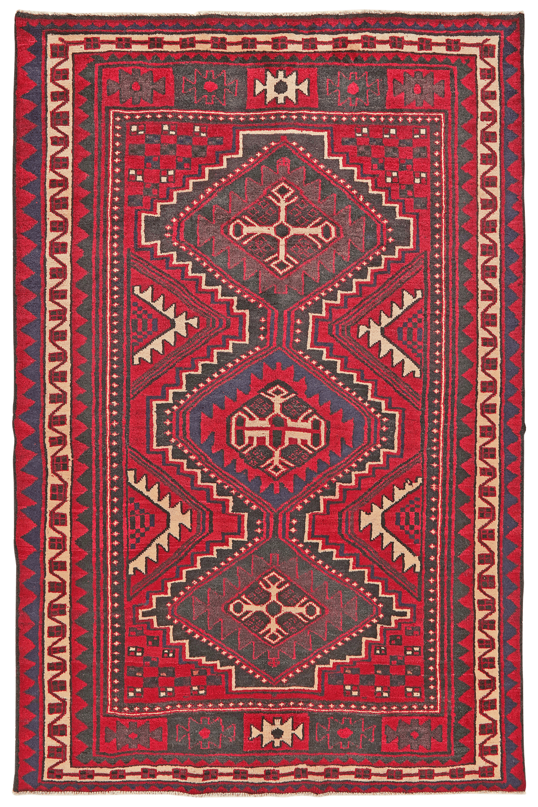 Lori — Hand-knotted, 169x259 cm, Red, 100% Virgin Wool | Main view