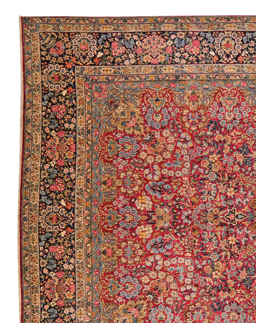 Ravar — Hand-knotted, 270x391 cm, Red, 100% Virgin Wool | View 3
