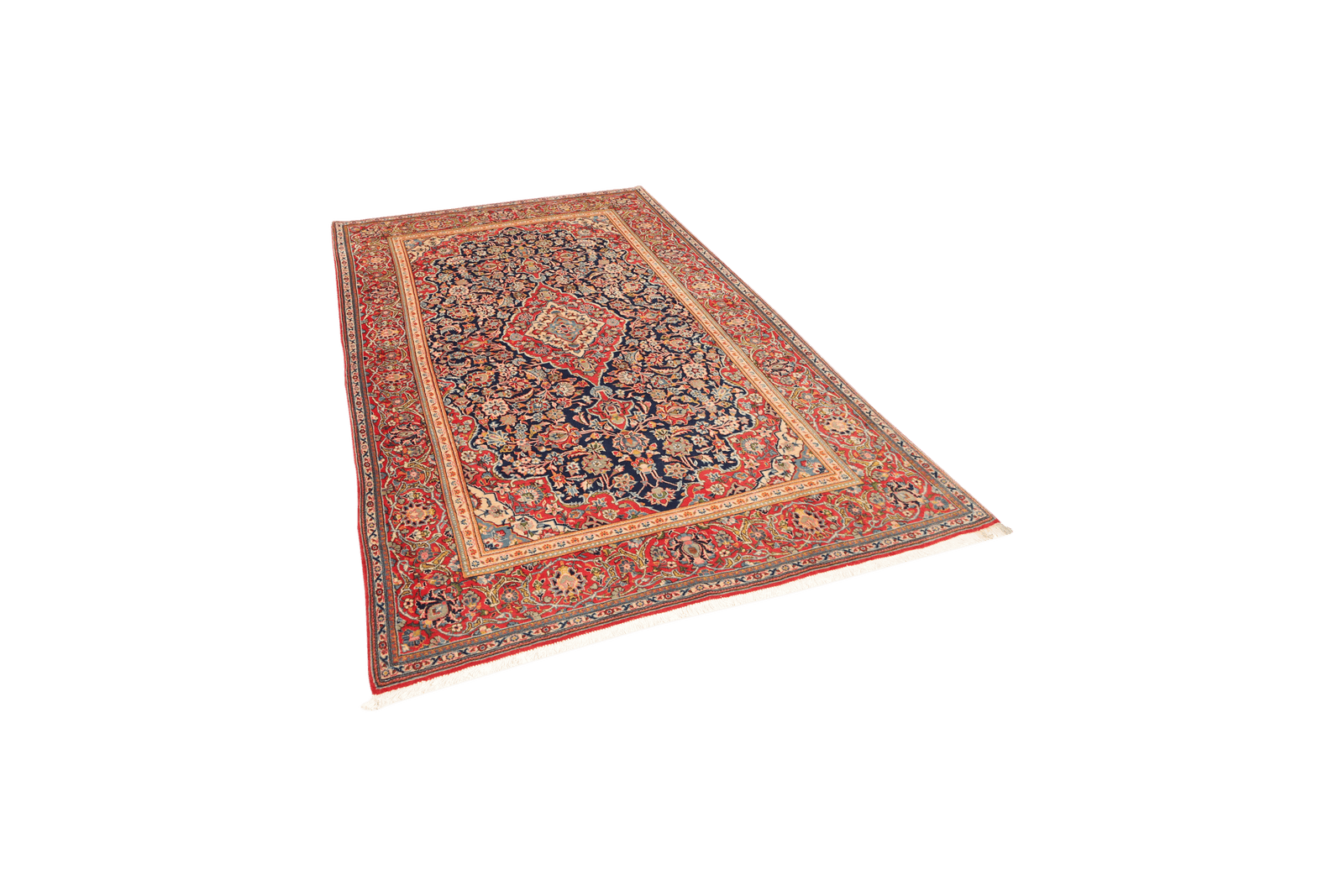 Kashan — Hand-knotted, 148x214 cm, Blue, 100% Virgin Wool | View 5