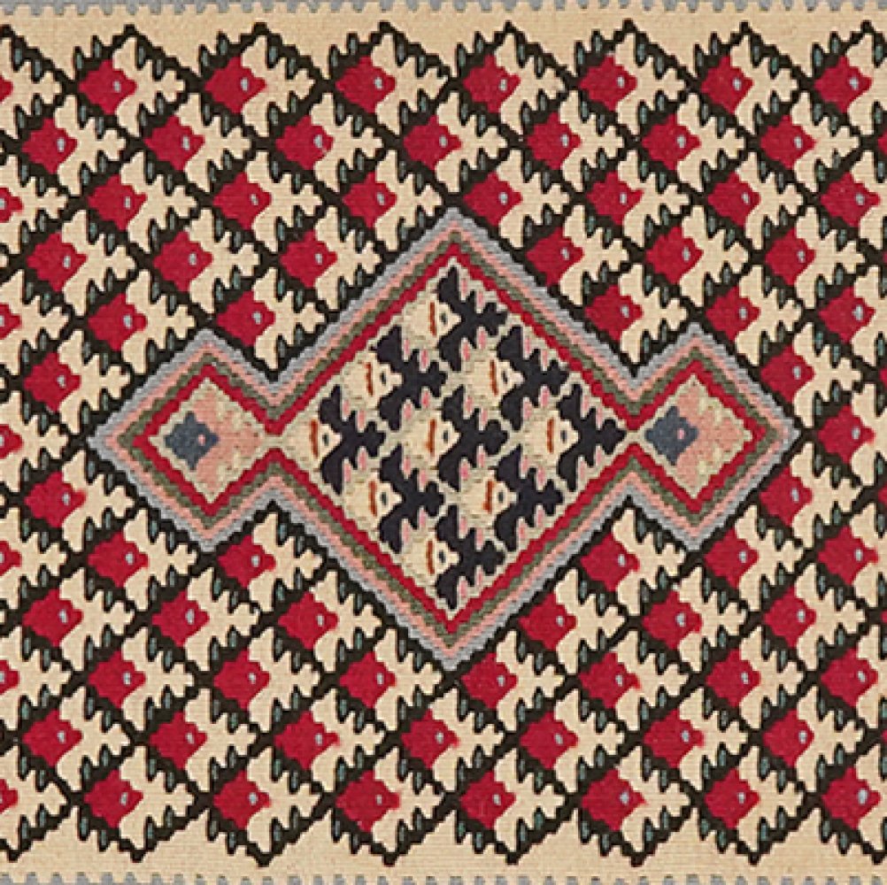 Kelim Senneh — Handmade, 57x85 cm, Beige, 100% Virgin Wool | View 4