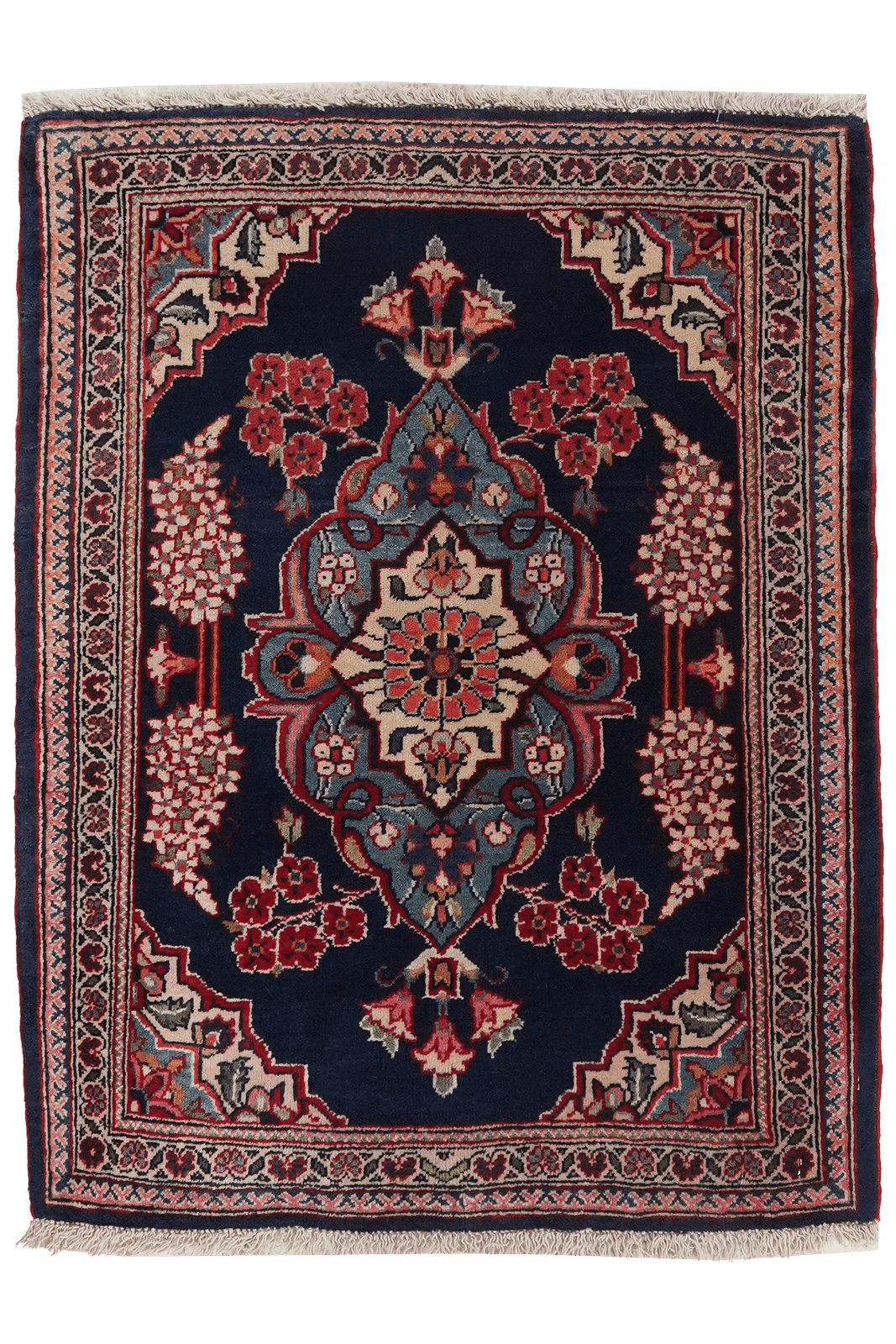 Kashan — Hand-knotted, 63x82 cm, Blue, 100% Virgin Wool | Main view