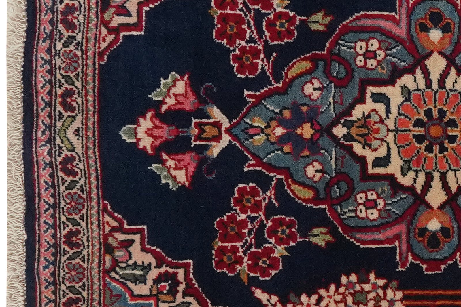 Kashan — Hand-knotted, 63x82 cm, Blue, 100% Virgin Wool | View 3