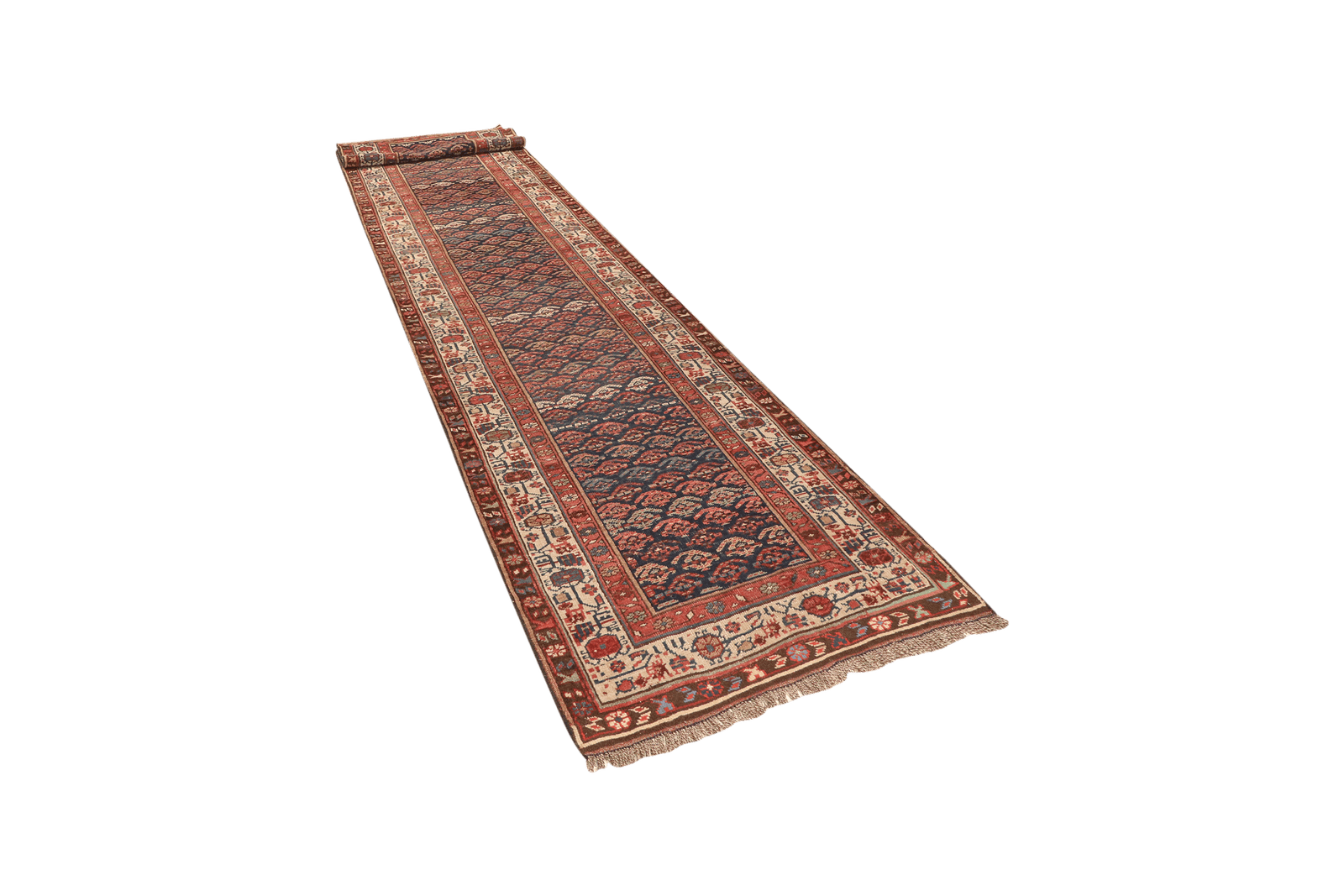 Seysan — Hand-knotted, 96x408 cm, Blue, 100% Virgin Wool | View 5