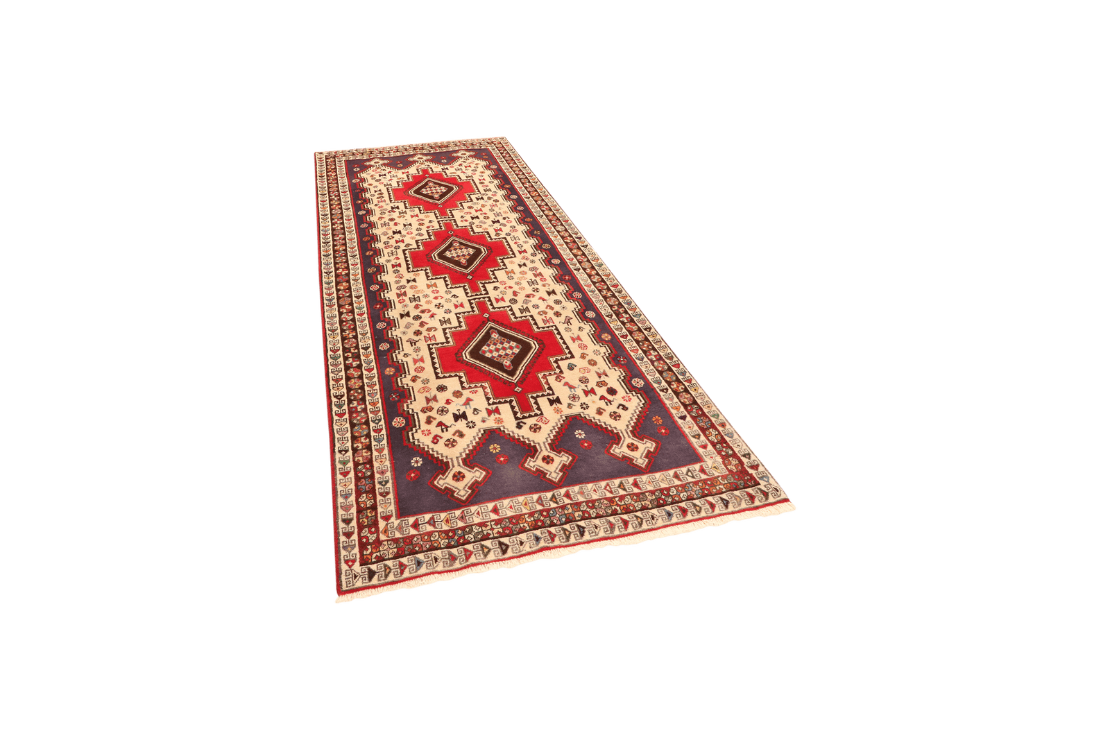Afshar — Hand-knotted, 105x232 cm, Beige, 100% Virgin Wool | View 5