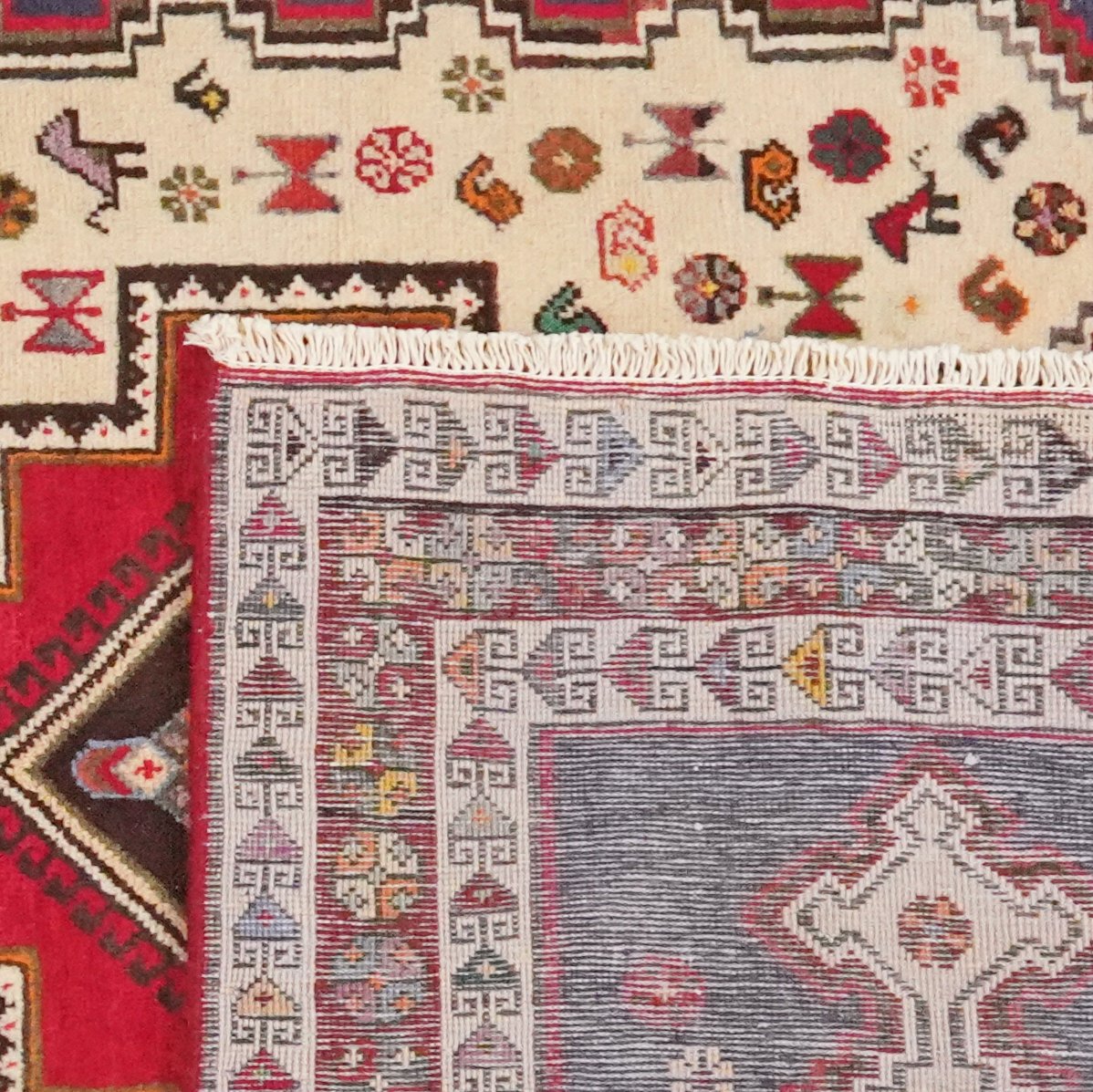 Afshar — Hand-knotted, 105x232 cm, Beige, 100% Virgin Wool | View 6