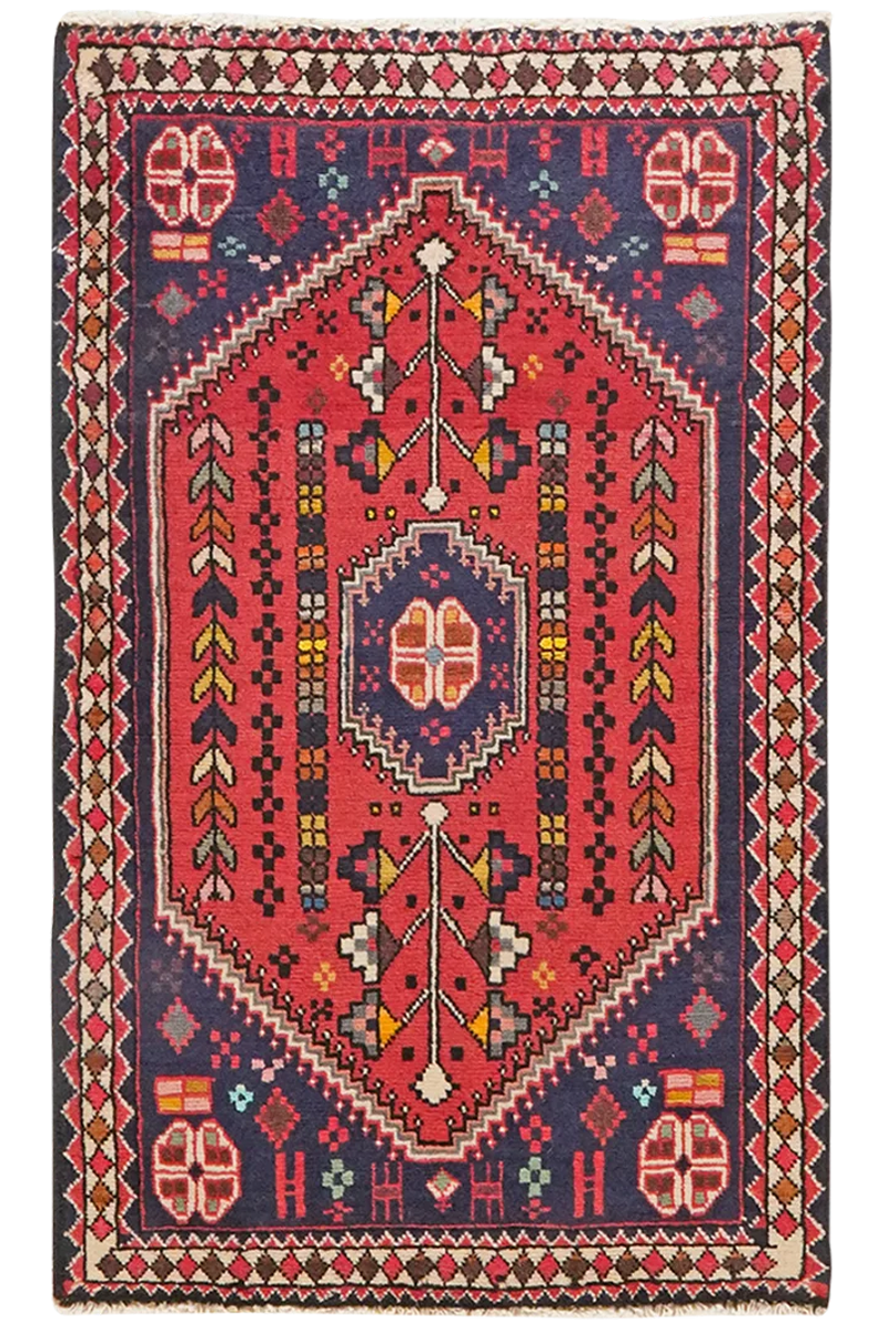 Abadeh — Handgefertigt, 97x58 cm, Beige, 100% Virgin Wool | Main view