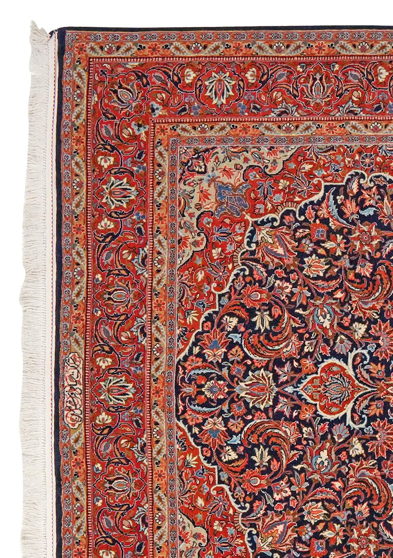 Ghazvin — Hand-knotted, 198x295 cm, Blue, 100% Virgin Wool | View 3