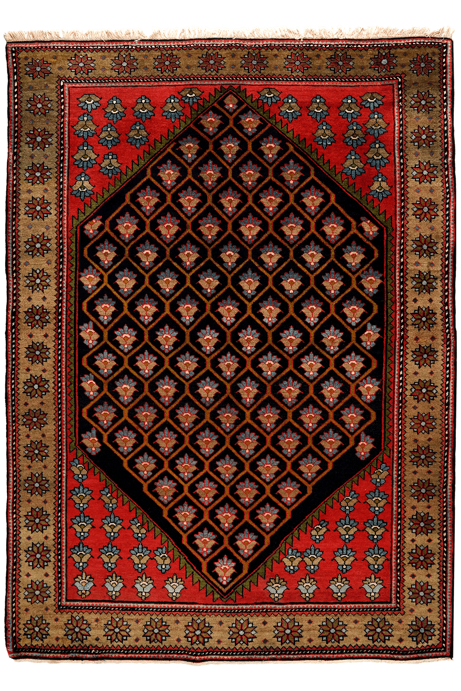 Nahavand — Hand-knotted, 137x193 cm, Blue, 100% Virgin Wool | Main view