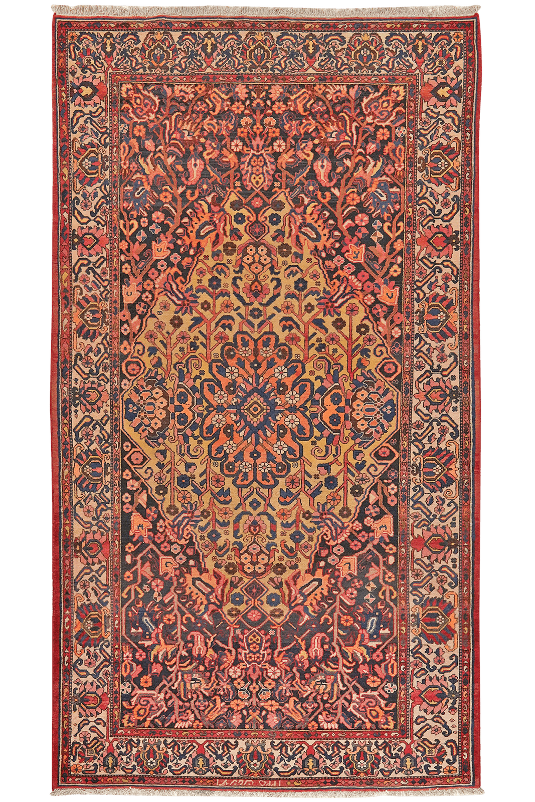 Bakhtiar — Hand-knotted, 161x293 cm, Yellow, 100% Virgin Wool | Main view