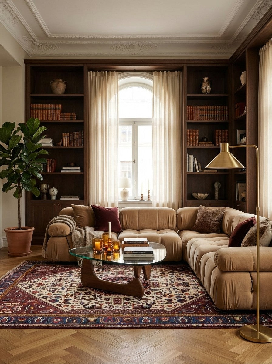 Kashkuli — Hand-knotted, 157x253 cm, Beige, 100% Virgin Wool | Back view