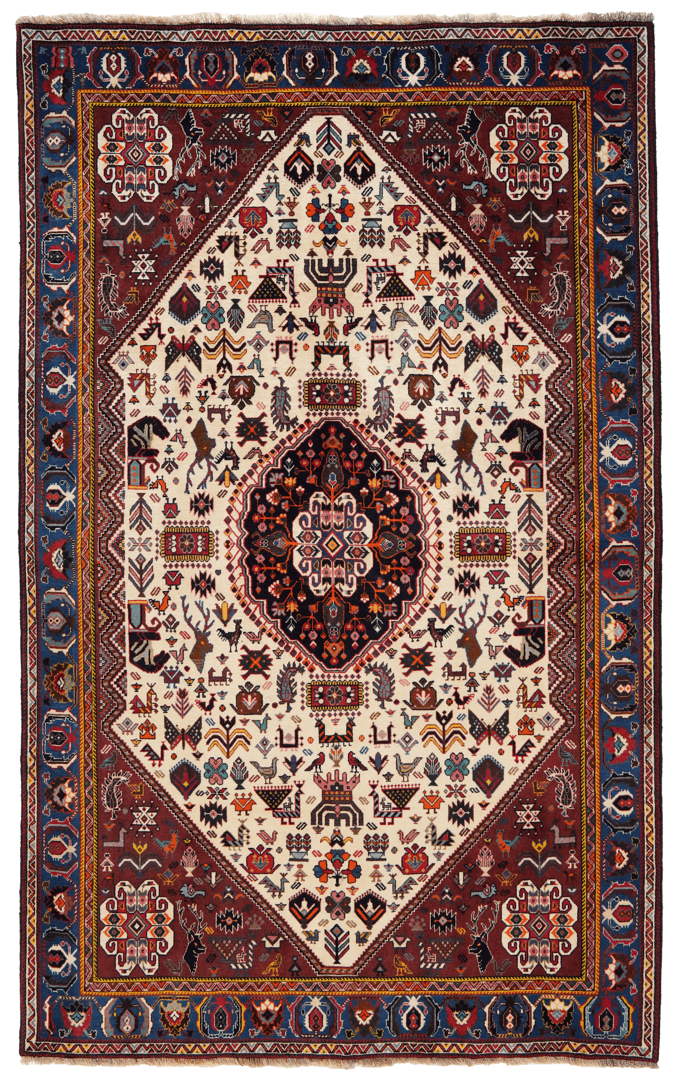 Kashkuli — Hand-knotted, 157x253 cm, Beige, 100% Virgin Wool | Main view