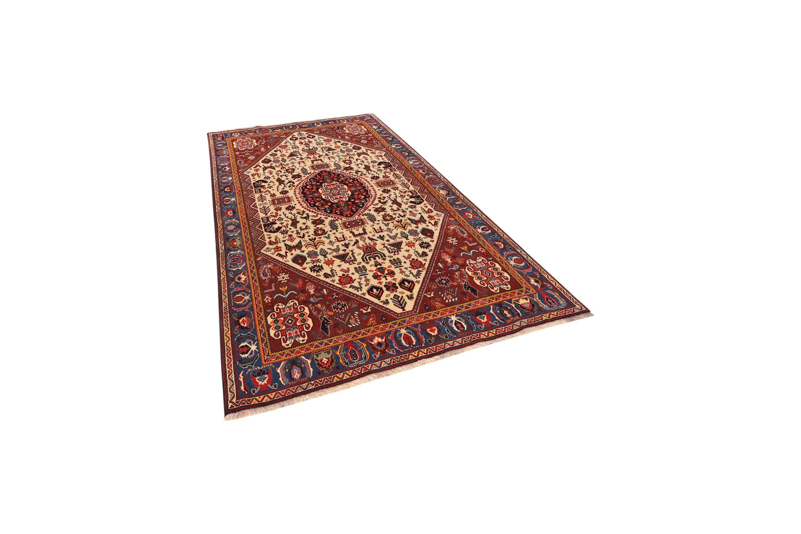 Kashkuli — Hand-knotted, 157x253 cm, Beige, 100% Virgin Wool | View 5