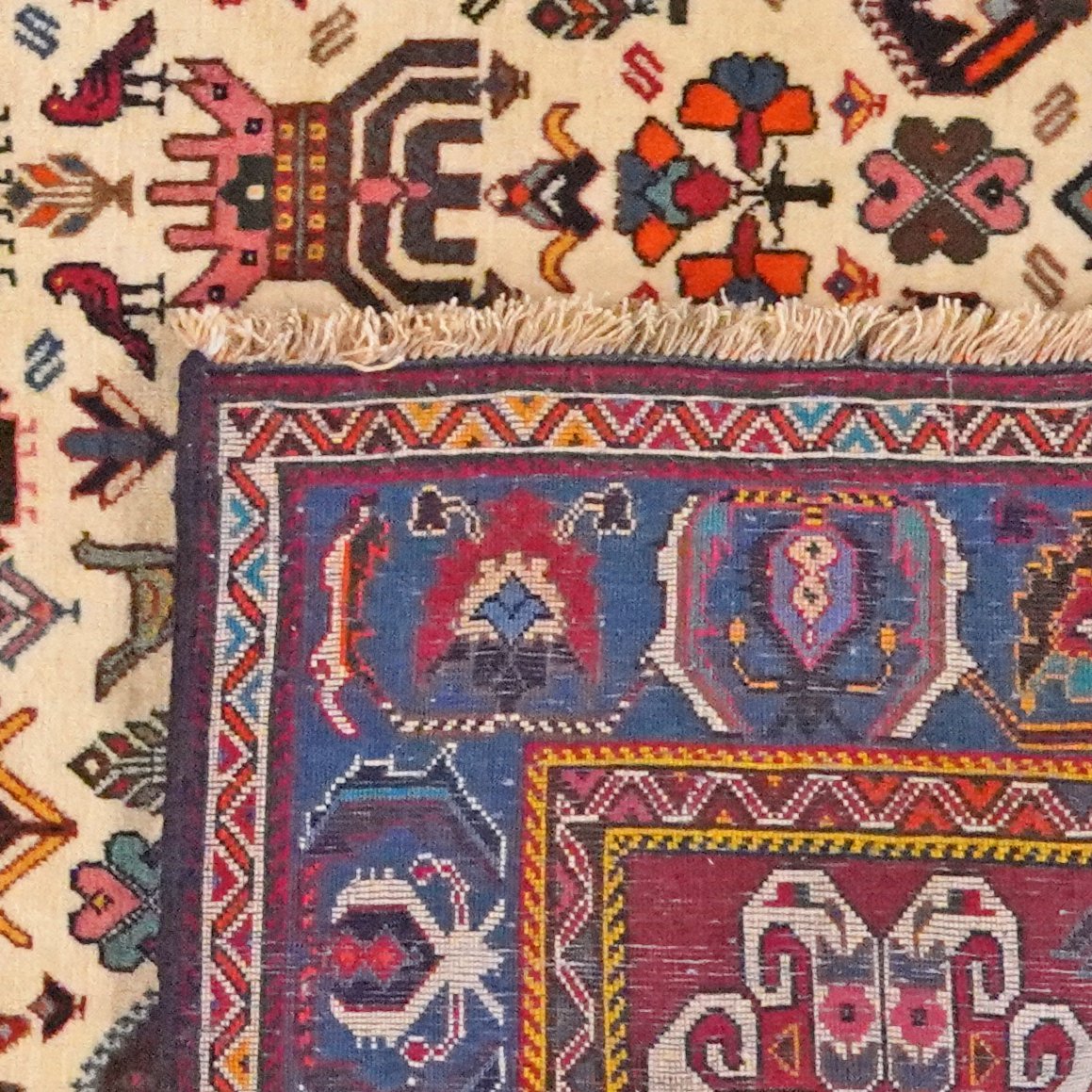 Kashkuli — Hand-knotted, 157x253 cm, Beige, 100% Virgin Wool | View 6