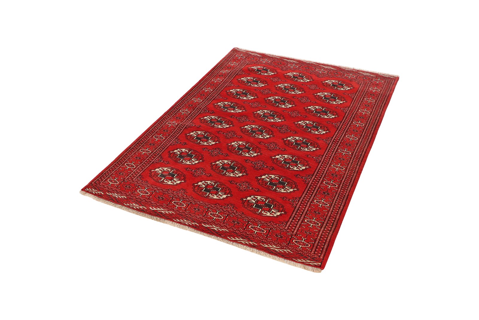 Turkman — Hand-knotted, 115x165 cm, Red, 100% Virgin Wool | View 5
