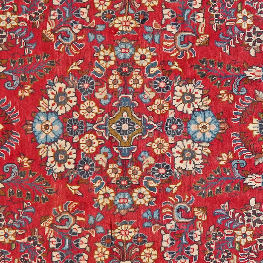 Sarough — Hand-knotted, 107x168 cm, Red, 100% Virgin Wool | View 4