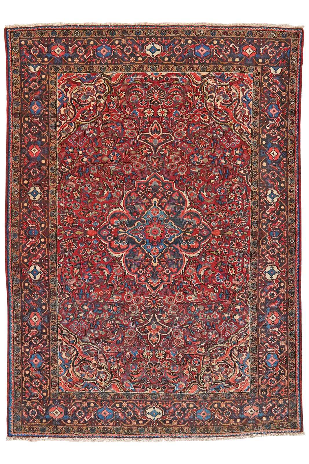 Bourtchalou — Hand-knotted, 145x203 cm, Red, 100% Virgin Wool | Main view