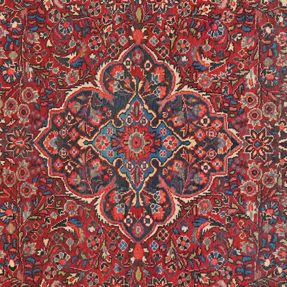 Bourtchalou — Hand-knotted, 145x203 cm, Red, 100% Virgin Wool | View 4