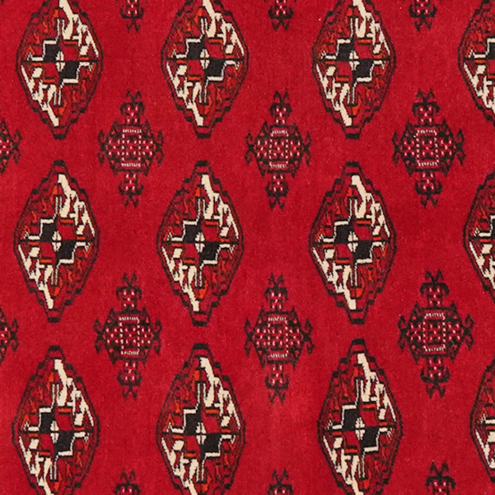 Turkman — Hand-knotted, 107x137 cm, Red, 100% Virgin Wool | View 4